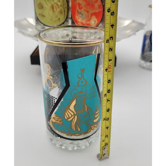 Vintage Roerig Pfizer Pharmaceutical Promo Glasses Set of 6 MCM 1960's READ - Picture 10 of 10